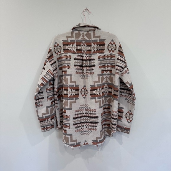 Blue B Aztec Western Shacket - Size L - Picture 7 of 10